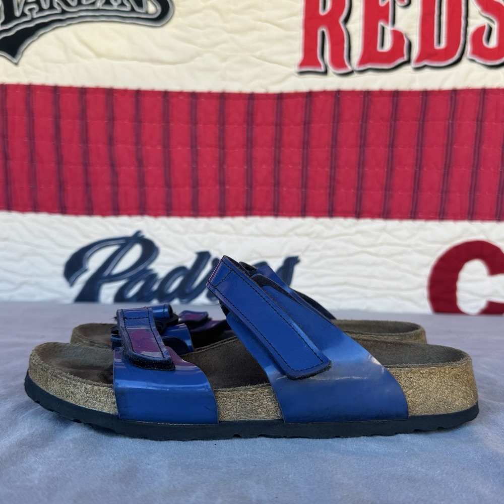 Size 37/W6 - Birkenstock Birki Double Adjustable Strap Women Ultra Blue Sandal